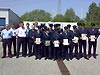 Die Gruppe der Anw�rter des Bereiches Bergedorf mit einem Teil ihrer Bereichsausbilder an der Landesfeuerwehrschule Hamburg. <b>&copy; F2946</b>