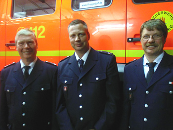 Michael Weiland wurde zum WFV gew�hlt. (von links: LBFV Werner Burmester, WFV Michael Weiland, WF Wolfgang Wallert)