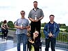 Alle vier Gewinner: 1. Michael, 2. Andreas, 3. Guido; Schneckenpokal: Katharina.