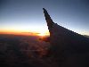 Auf dem R�ckflug konnten wir einen sch�nen Sonnenuntergang betrachten ...