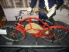Ein L�schfahrrad aus den Jahren 1915-1918 mit C-Schlauch und Strahlrohr aus dem Museum der besichtigten Feuerwache.