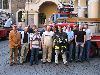 'Vigili del Fuoco di Roma' in der Casermetta (Feuerwache) Ostiense. Gruppenfoto mit unserem Führer, Wachleiter Dr. Fiorillo.